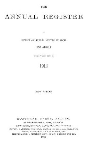 [Gutenberg 46471] • The Annual Register 1914 / A Review of Public Events at Home and Abroad for the Year 1914